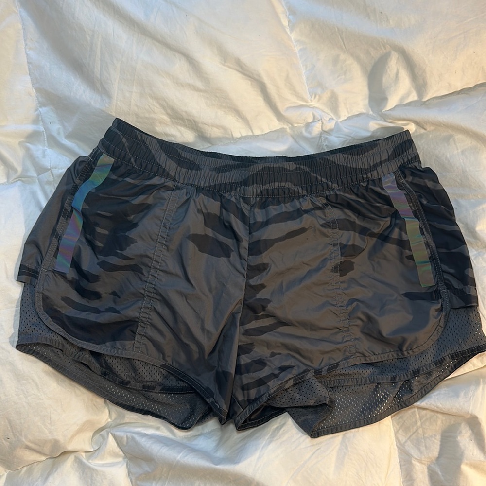 Adidas x Stella McCartney animal print running shorts